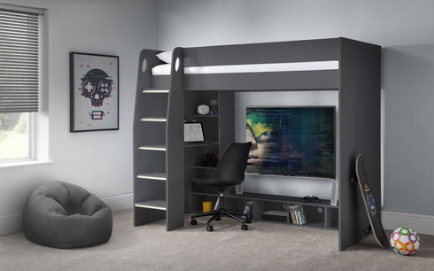Nebula Gaming Bed With Desk Anthracite
